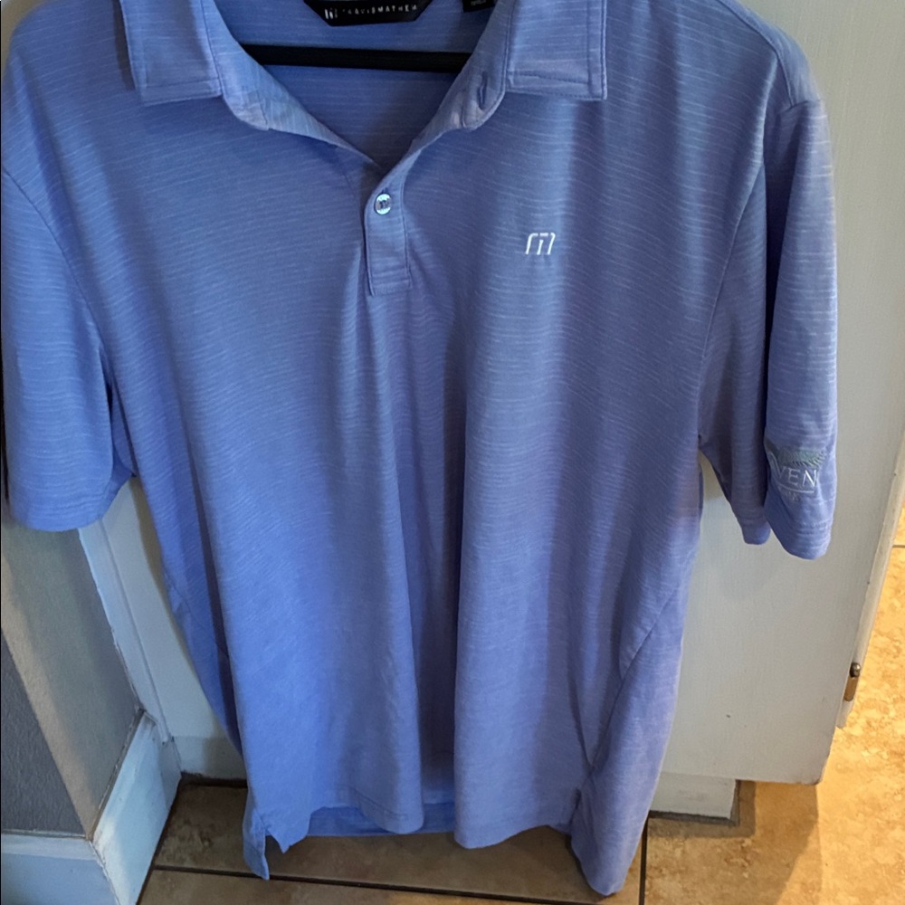 Travis Mathew Sky Blue Polo Shirt